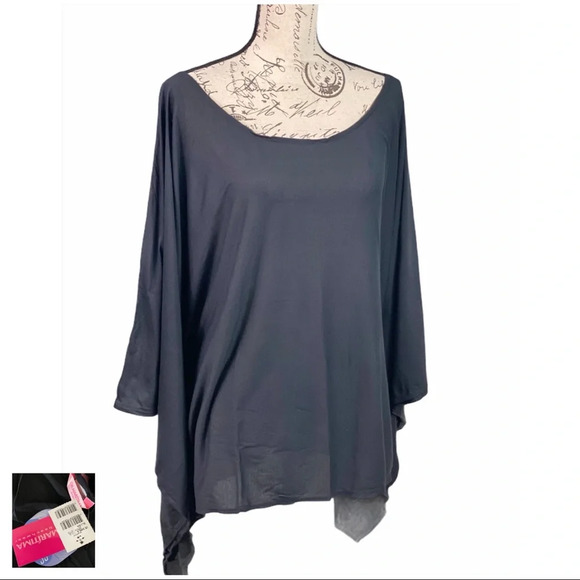 CIA MARITIMA NWT Navy Batwing Beach Cover-Up - Picture 1 of 11